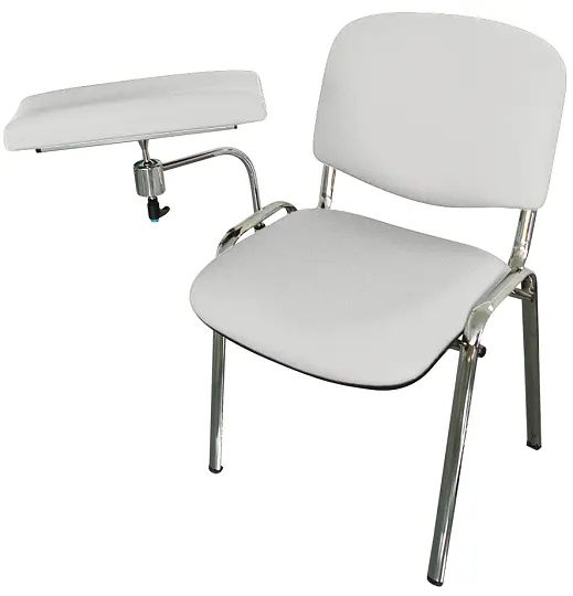 OZC - 01 židle odběrová s jednou područkou, koženka MONA 1 - koženka bílá